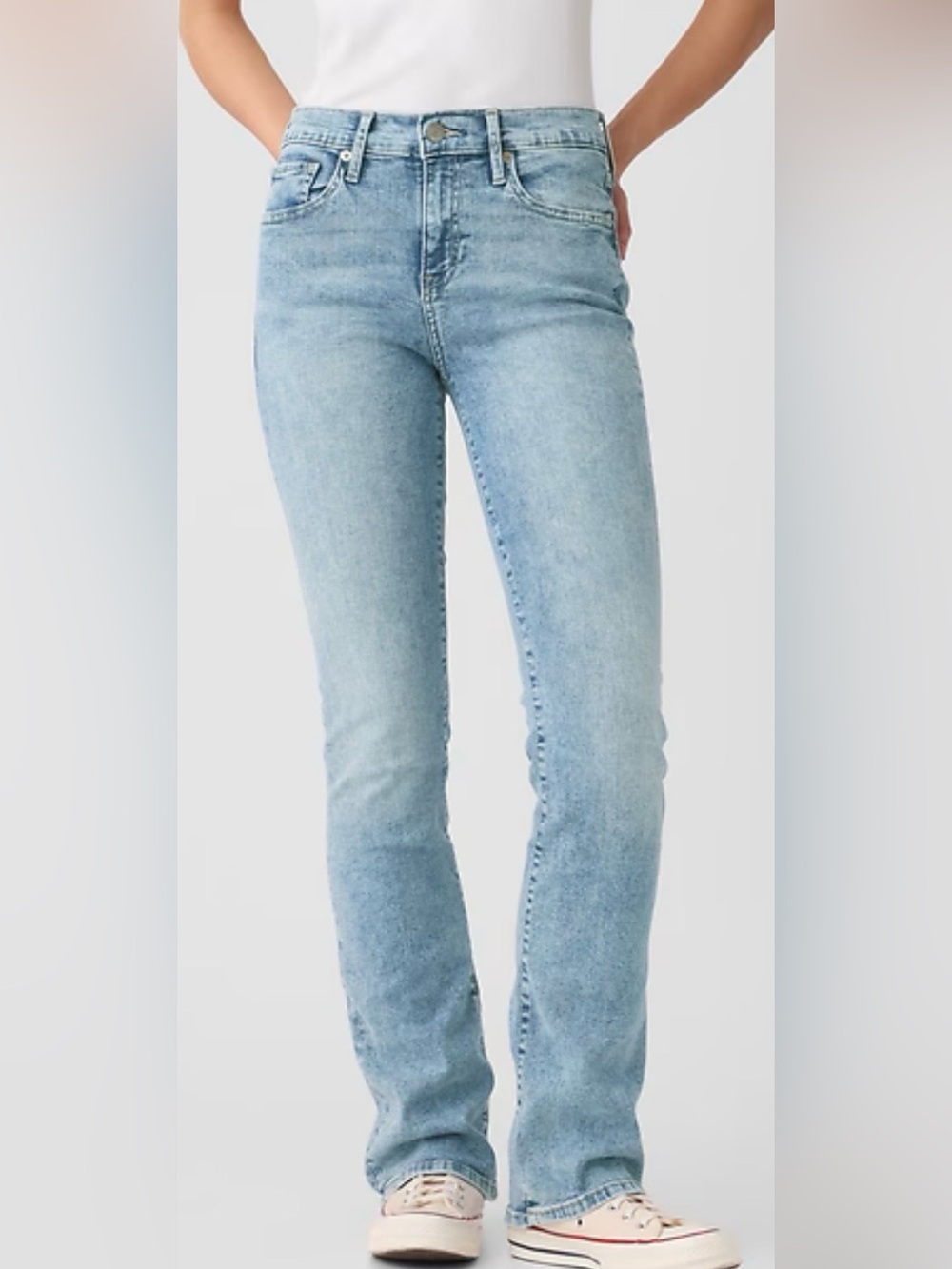 GAP Jeans Women’s 2R Baby Boot Light Wash Stretch Denim - Picture 2 of 9